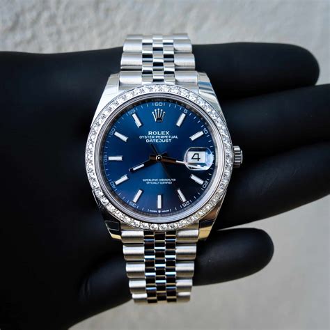 rolex datejust 41 blue dial jubilee diamond|rolex datejust blue dial 41mm.